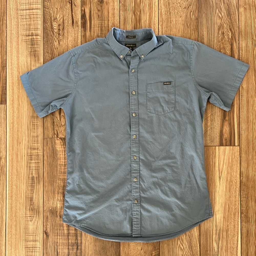 Eddie Bauer Men’s Classic Fit Short Sleeve Button Down Size TL